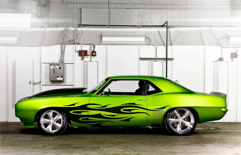 Классическая виниловая наклейка с рисунком племенного пламени гранж боковая