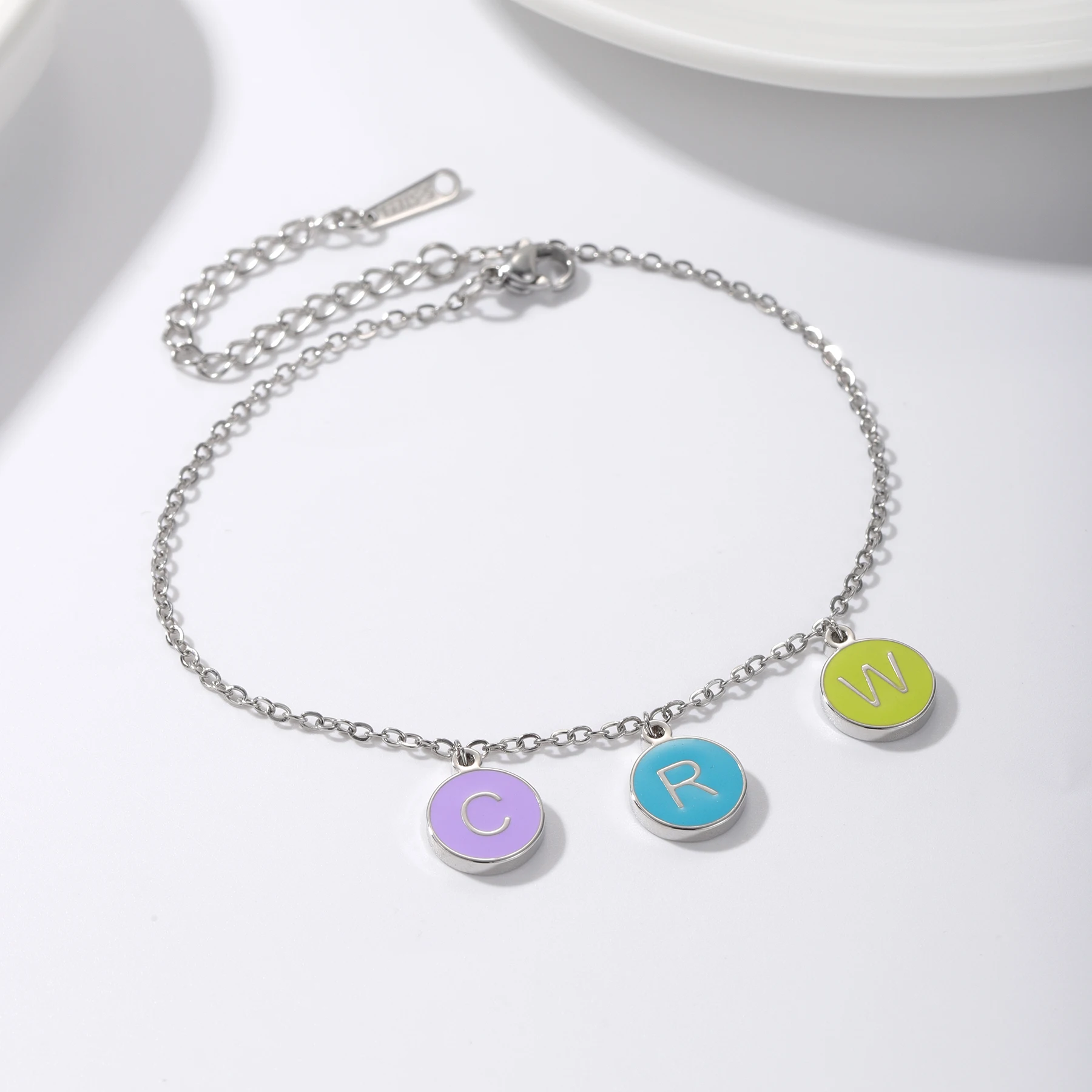 Диск 10 мм персонализированный эмалированный браслет индивидуальное имя диск