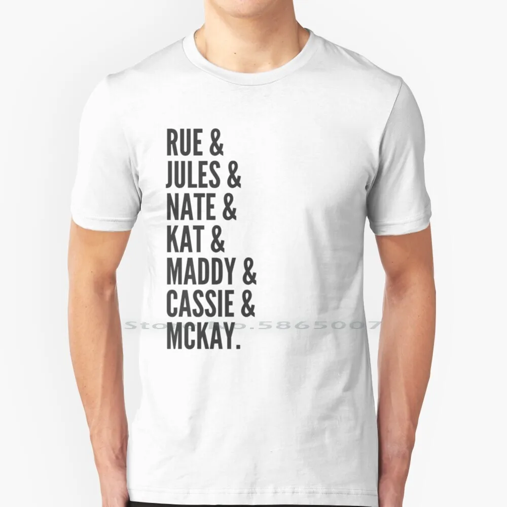 

Euphoria Characters T Shirt 100% Cotton Euphoria Rue Jules Nate Kat Maddy Cassie Zendaya Hunter Schafer Sydney Sweeney Jacob
