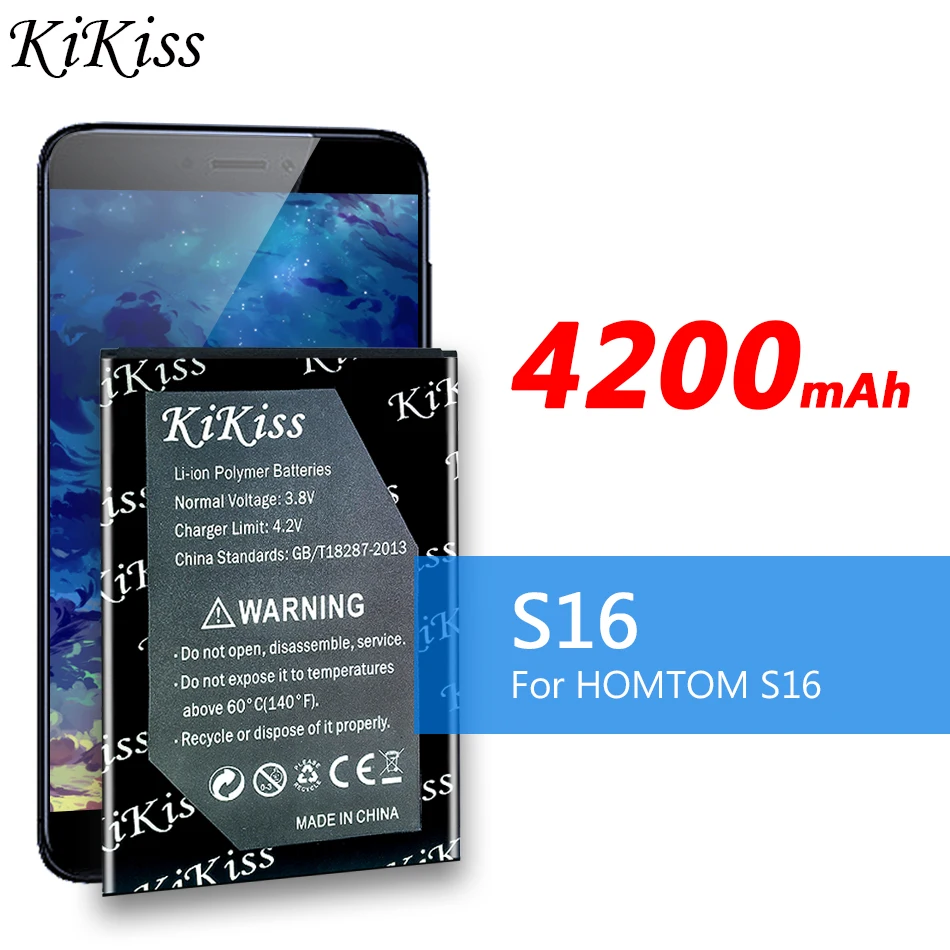 

KiKiss S 16 4200mAh Battery for HOMTOM S16 5.5 Inch Mobile Phone Battery + Tracking Number