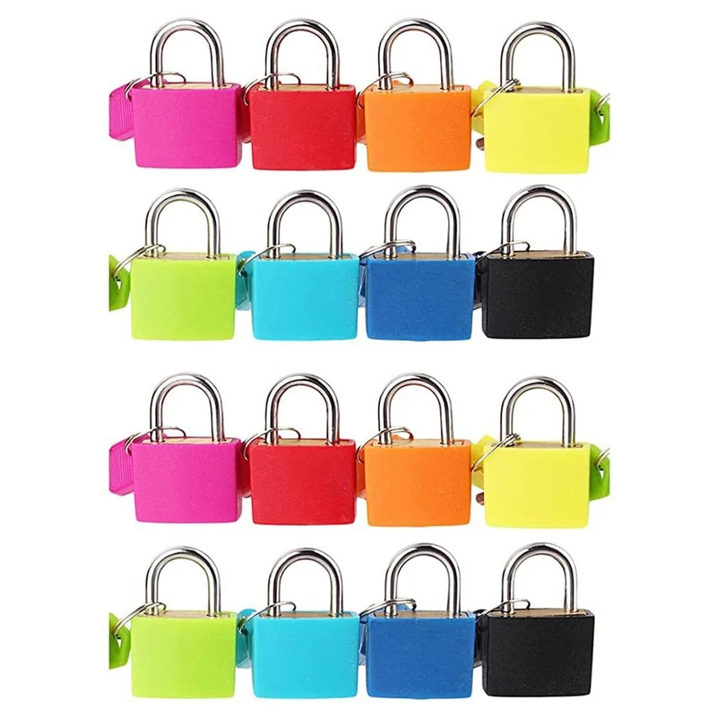 

Practical 16 Pcs Suitcase Lock With Keys Small Locks Colored Padlock Luggage Lock Backpack Lock, Filing Cabinets For Laptop Bag