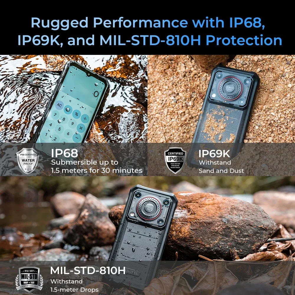 Прочный телефон Oukitel WP36 Pro 6 52 дюйма ГБ ОЗУ + 256 ПЗУ 10600 мАч мобильные телефоны Android 13