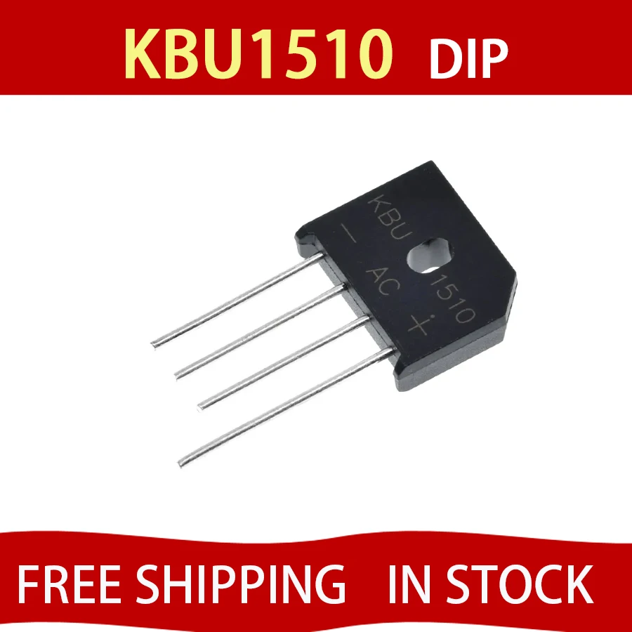 

5 шт./партия, Диодные мосты KBU1510 DIP KBU-1510 15A 1000V