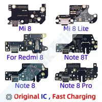 original fast charging usb charger board port connector mic pcb dock flex cable for xiaomi redmi note 8 8a 8t pro plus dock