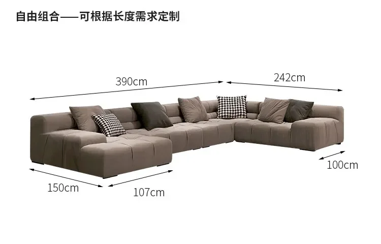 Диванная ткань кожа шлифовальный кожаный бесшумный Диван итальянский шоколад