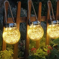 solar lights for outdoor gardens hanging tree led rgb solar crackle glass ball lamp garden lanterns outward decorative fence