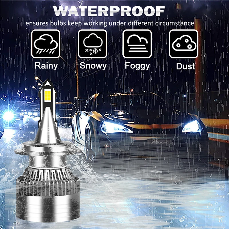 Светодиодные Автомобильные Фары Dualvision H7 H4 H1 H8 H9 H11 9006 9005 9012 Canbus Супер Яркие 6000K