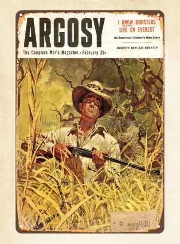 гаражные знаки и декор Argosy 1955 мужские охотничьи металлические жестяные вывески