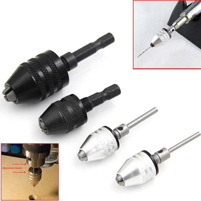 

Drill Chuck Keyless Screwdriver Impact Driver Adaptor Electric Micro Motor Clamp Mini Chuck Fixture Hex Shank Drill Bits Adapter
