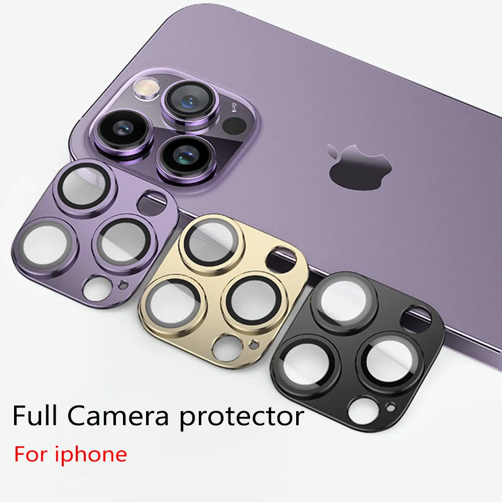 

Full Cover Metal Camera Protector For iPhone 14 Pro Max Luxury Lens Tempered Glass For iPhone 14 Pro Max Camera Protection