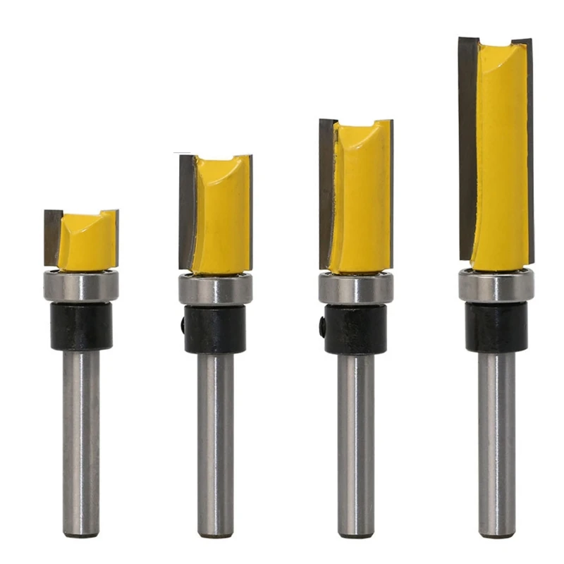 

Professional Milling Cutter 1/4 Shank Straight Mortising Router Bit Woodworking Tool Trimmer Grooving Flush Trim Tenon Drop ship