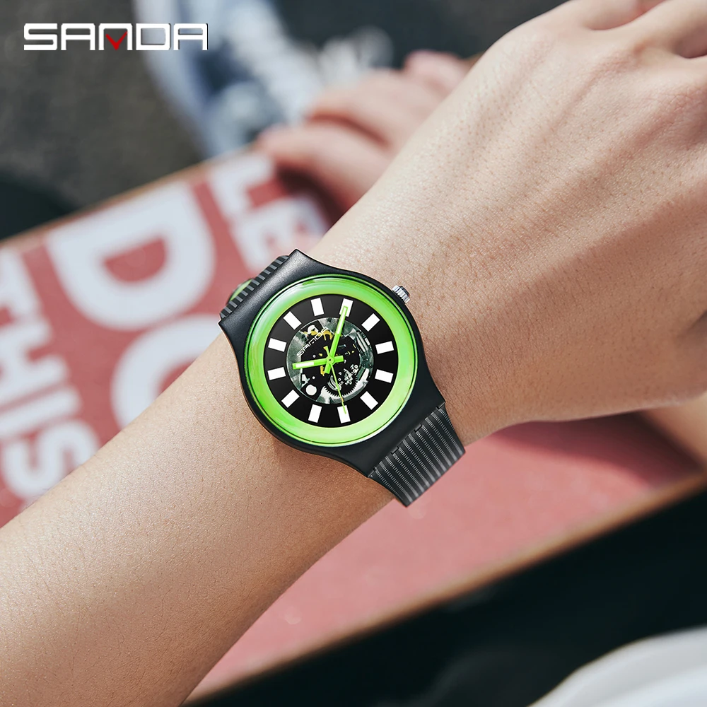 SANDA 2023 New Casual Men's Watches Fashion Quartz Watch 50M Waterproof Wristwatch For Man Shock Clock relogio masculino 3207