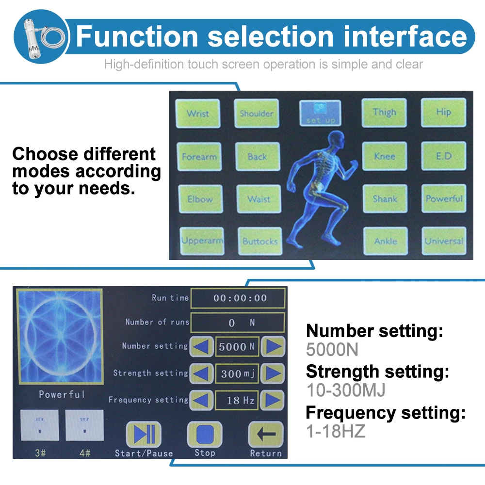 Аппарат для ударно-волновой терапии 300mj оборудование физиотерапии массаж