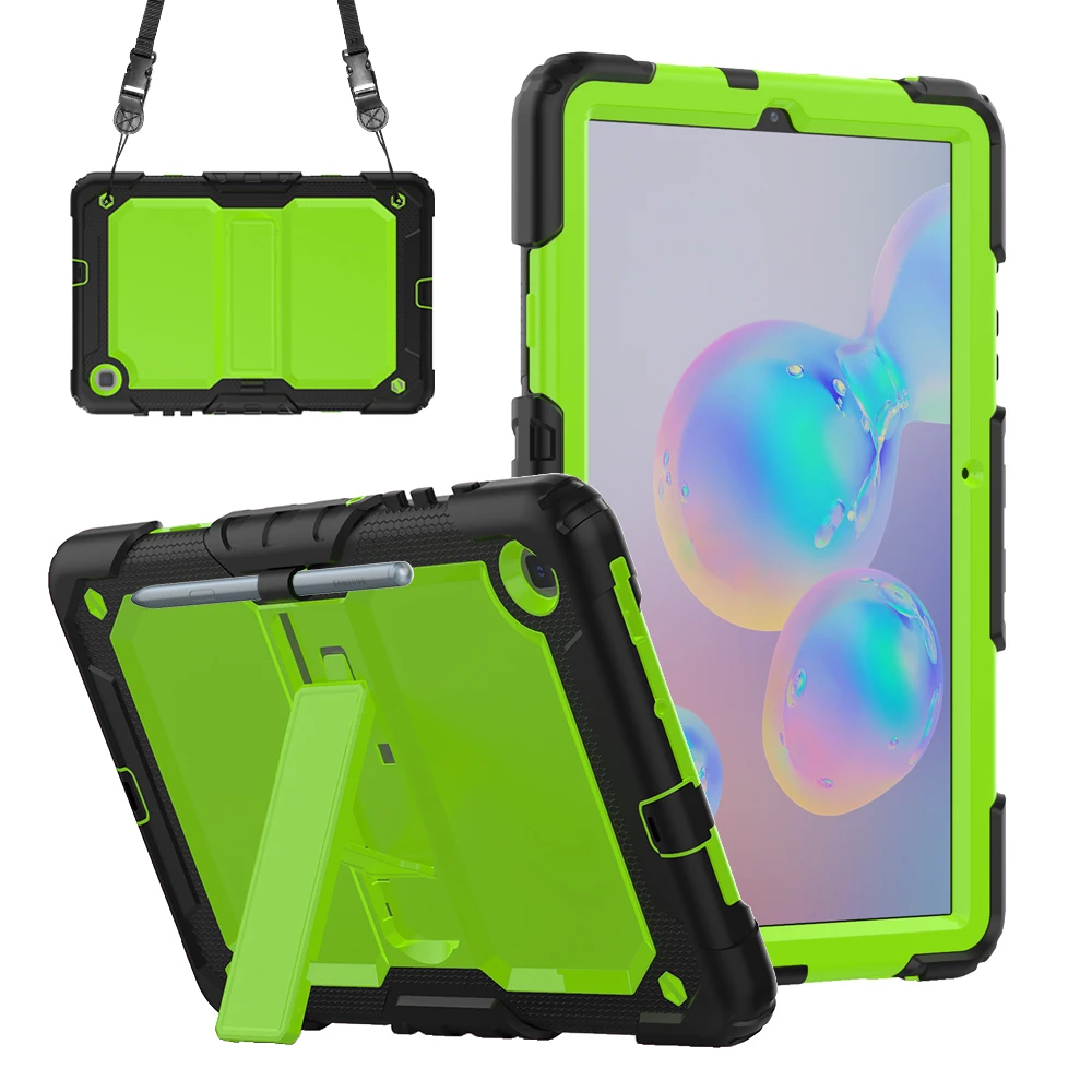 

Transparent Back Cover for Samsung Galaxy Tab S6 Lite case Hand Strap Build-in Kickstand Tablet Cases for Tap SM-P610 P615