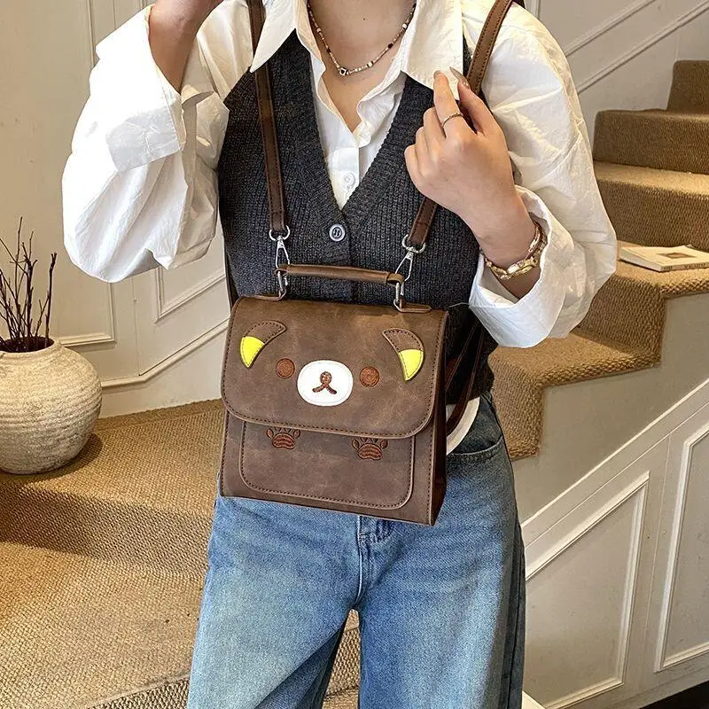 Рюкзак Rilakkuma из искусственной кожи 21 см, двухслойный, для книг, большой вместимости, для путешествий, награда для студентов, подарок другу на праздник (art.: 3920d991c330c) - 3920d991c330c