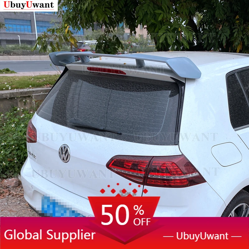

Gloosy Black Trunk Spoiler Carbon Surface Rear Roof Spoiler For Volkswagen Golf7 MK7 / R-line / GTi / R 2014-2018