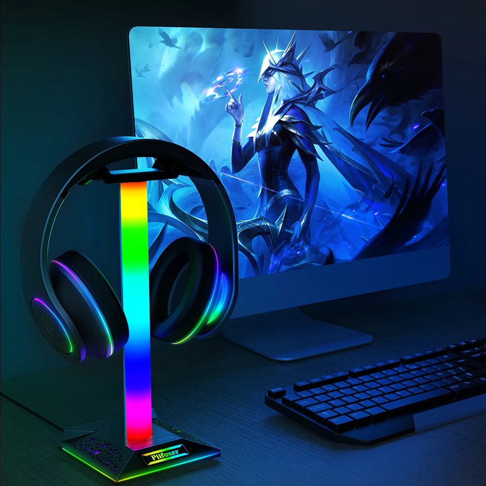 

Подставка для наушников с двумя USB-портами, 3,5 мм