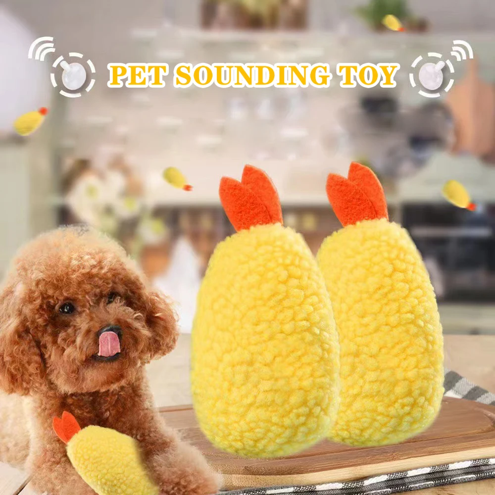 

Toys For Dog Things Dogs Tempura Fried Shrimp Cute Pet Vocal Toy Dog Pet Plush Toy Cat Funny Cat Toy Throwing Toy Bite Resistant