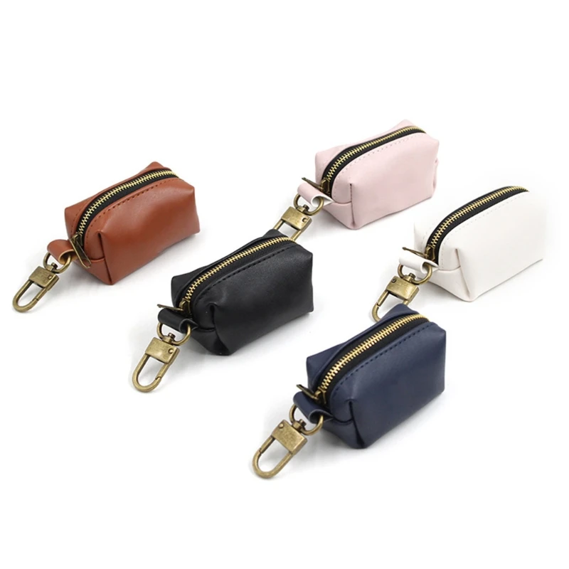 

Outdoor Protable Dog Poop Bag Dispenser PU Pet Pick Up Poop Bags Holder