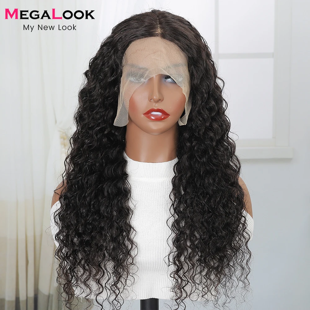 

28 30 inch Deep Wave 13x4 Lace Front Wig Human Hair Wigs Pre Plucked HD Transparent Lace Wigs For Women 4x4 Closure Wig 180%