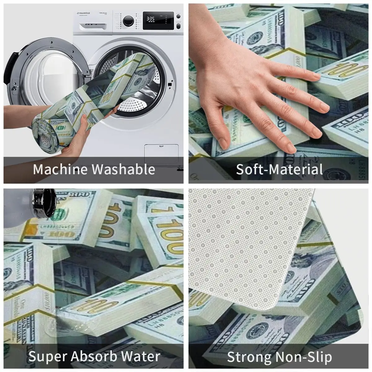 Французский Ретро-коврик с изображением долларов декор для гостиной и спальни