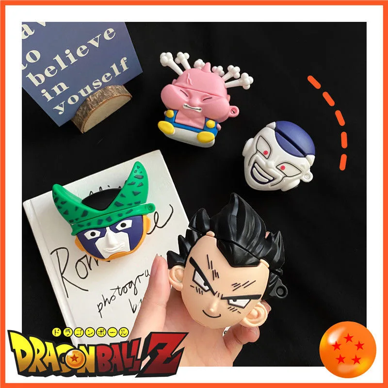 

Dragon Ball Z DBZ Buu Vegeta Stereoscopic Earphones Case for Apple AirPods Air Pods 1 Pro 2 3 Cover Protective Headphone Box Bag