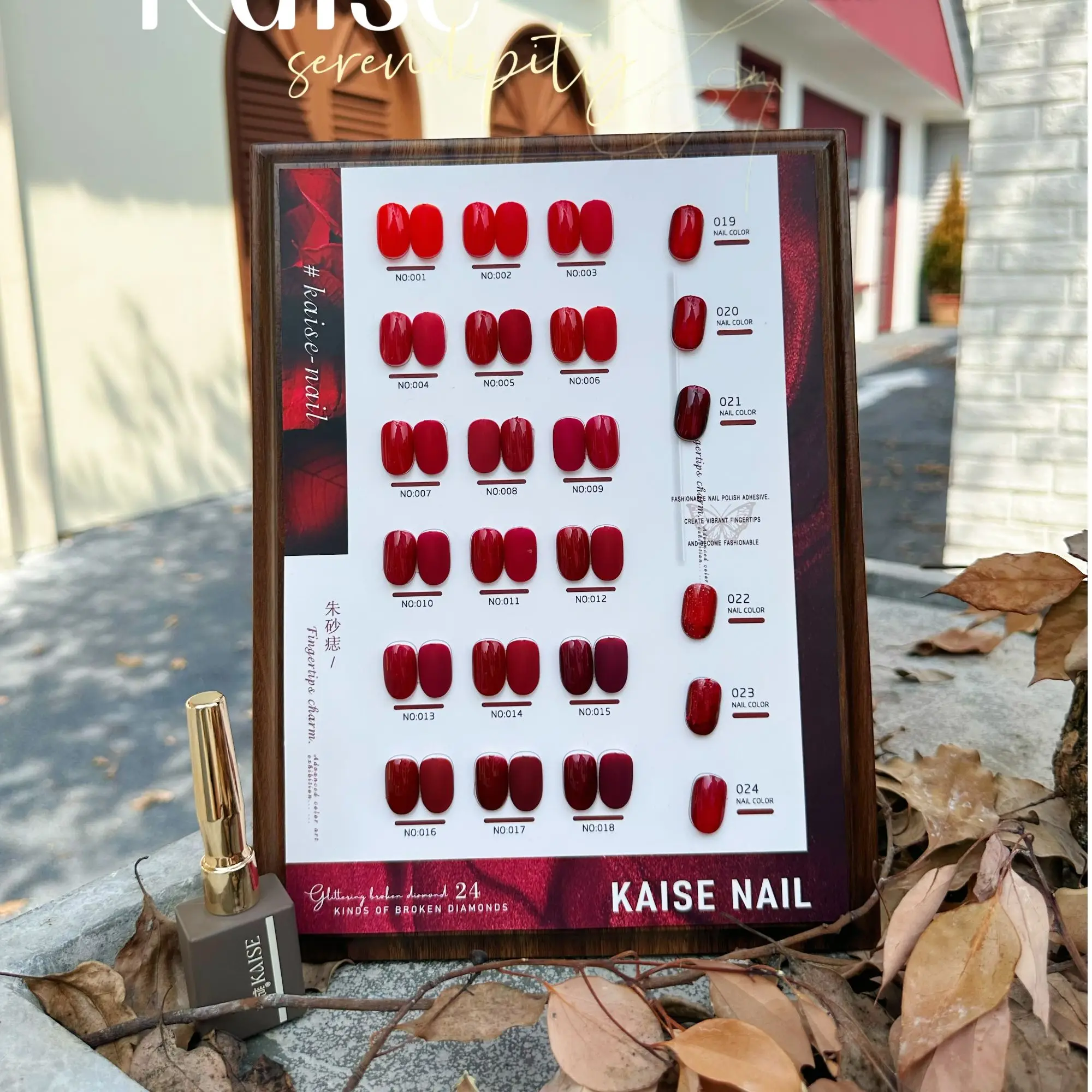 KAISE 24 цвета Популярная красная серия Набор гелей для ногтей дизайна Маникюрный