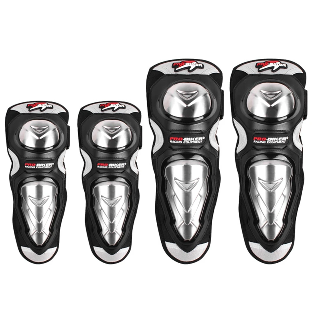 

Stainless Steel Motorcycle knee Pads Elbowpads Motocross Off-Road Racing Knee Elbow Protector Gear Anti-fall Thickened Warm 4pc