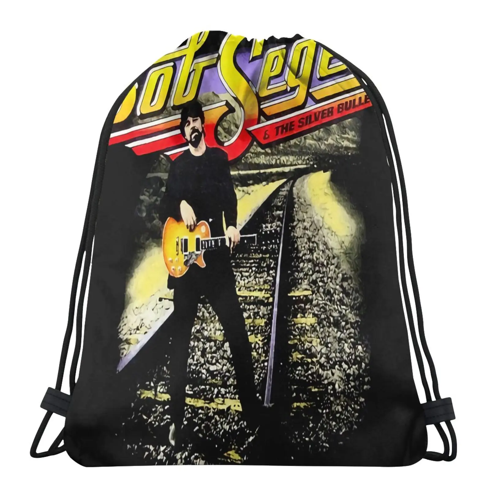 

90S Bob Seger Silver Bullet Band Bag Shoes Bag Children's Fabric Bag Custom Bag Name Cotton Bag Custom Bag Bags-Bags Bag Woman