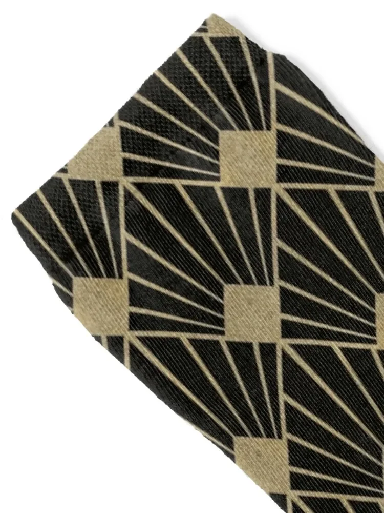 Золотые черные носки с узором в стиле арт-деко новогодние партии дизайнерские