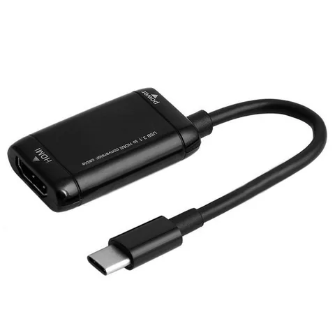 1 шт. черный адаптер USB-C Type-C к HDMI-совместимый адаптер USB 3,1 кабель для MHL Android телефона планшета USB3.1 C к HDMI-совместимый адаптер