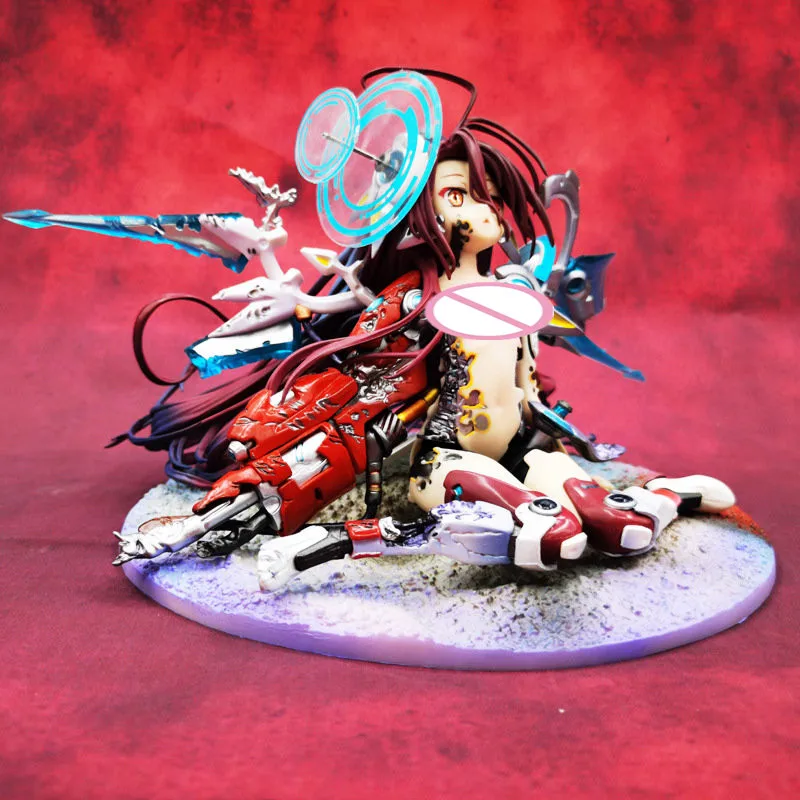 

13cm No Game No Life Figures Jibril Flueqel Girl Angel Sickle Shiro Anime Sexy Beauty Model Toys Gift