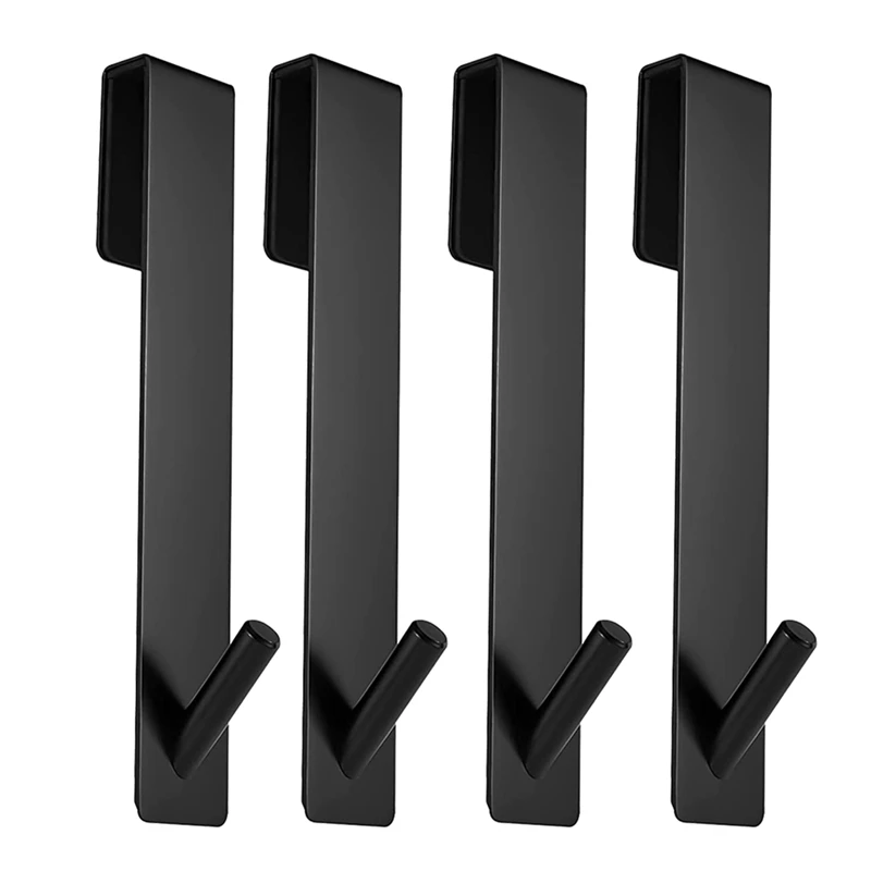 

Hooks For Shower Screen, Set Of 4 Iron Shower Hooks,Glass Shower Screen, Black Shower Hooks For Hanging,Glass Wall Hooks