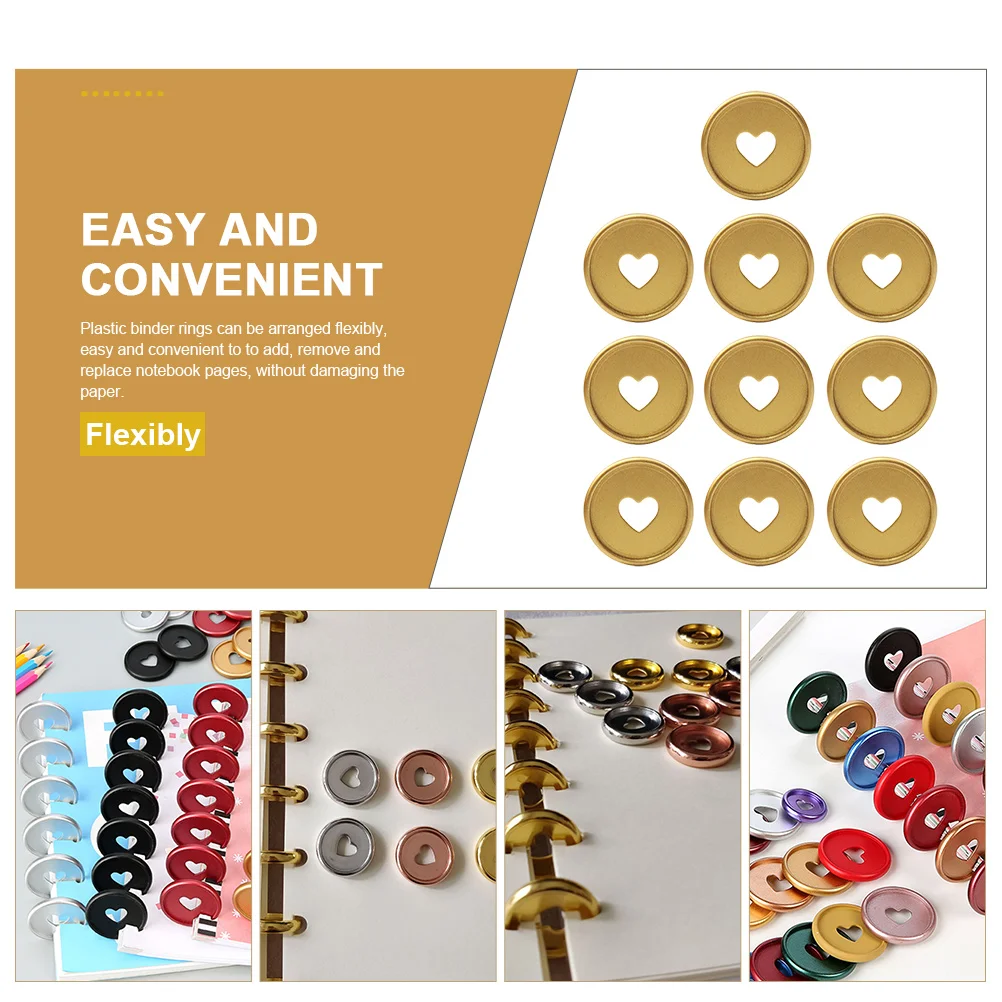 10 шт. переплет с грибовидными отверстиями в форме сердца переплетные диски