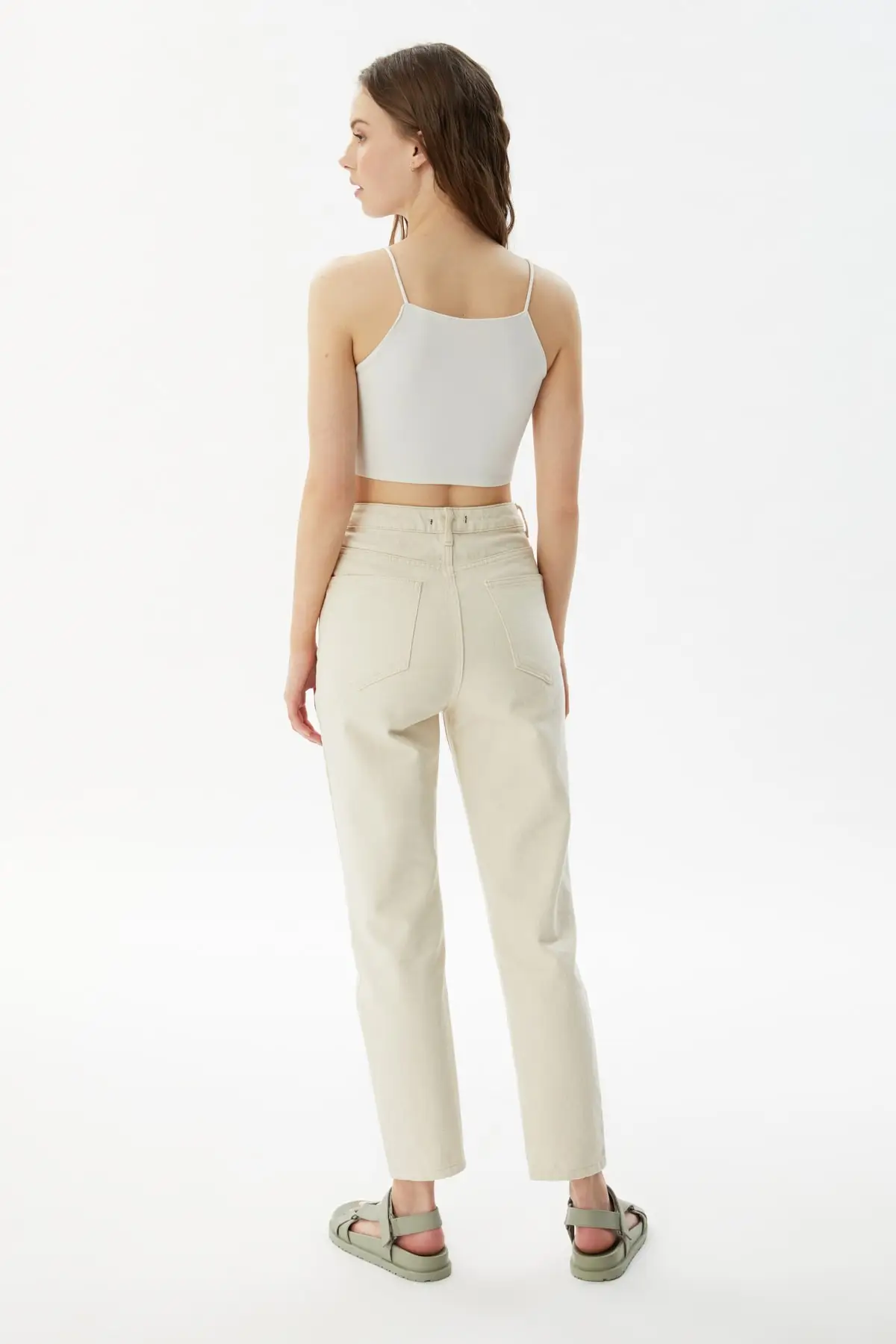

Trendyol Printed High Waist Mom Jeans TWOSS21JE0761