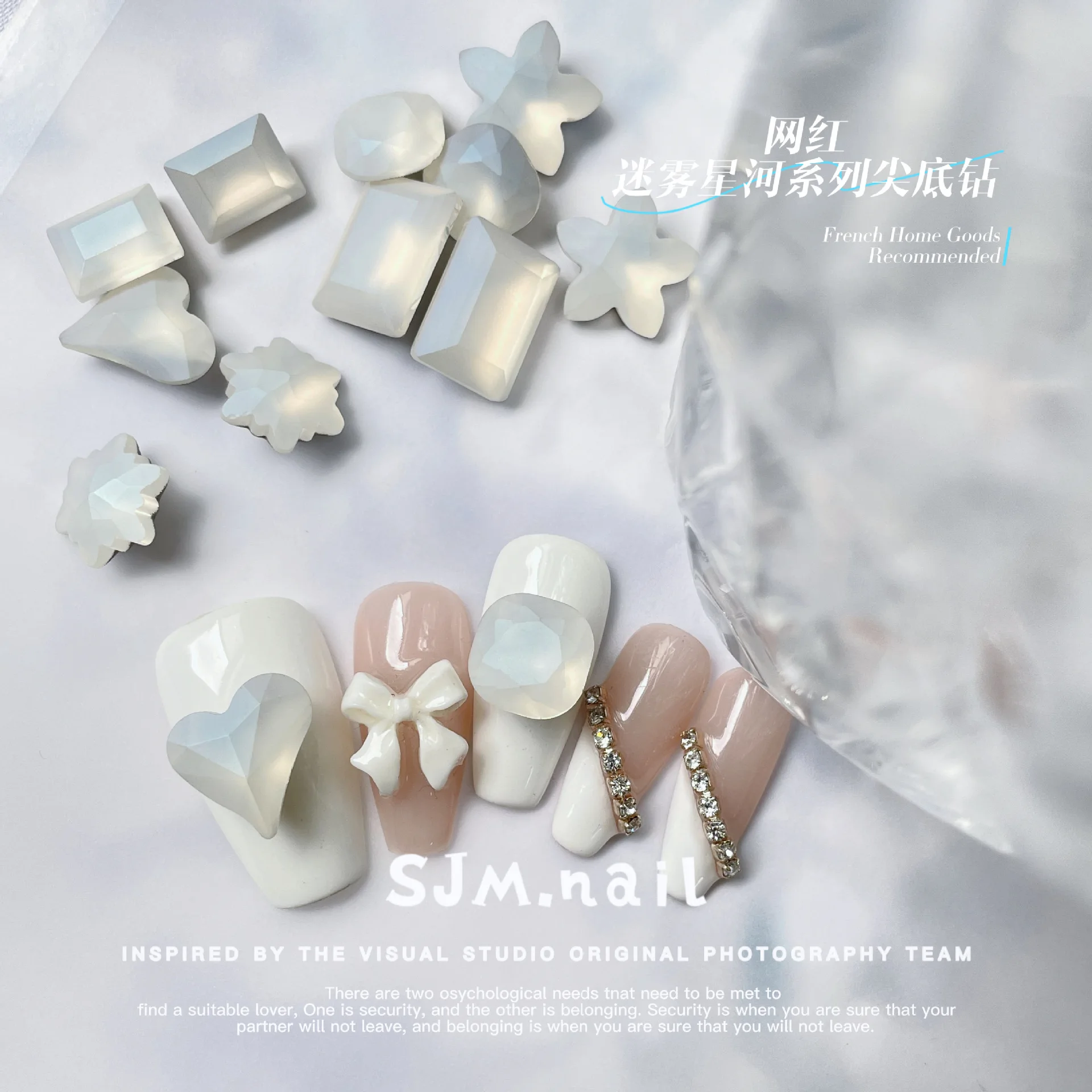 

5pcs Multi Shaped Crystal White Pink K9 Nail Diamonds Charms Super Sparkling Rhinestone Glass Zircon Jewelry Manicure Supplies