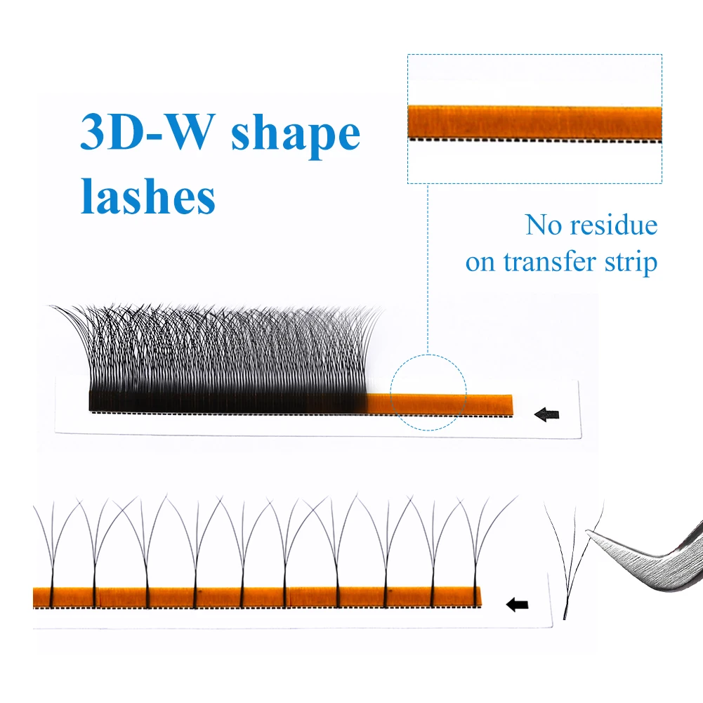 W Shape Lashes Extension 3D Premade Volume Fan Fake Eyelashes Makeup Supplies Wendy High Quality Natural Look Lash Extensions