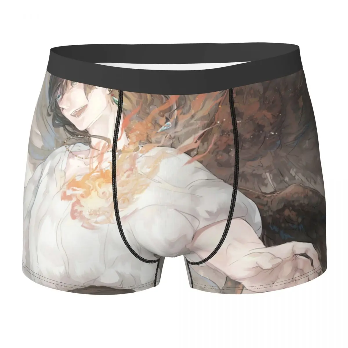 

Howls Moving Castle Underwear Water Color with Wings Men Shorts Briefs Breathable Boxershorts Trenky Print Oversize Underpants