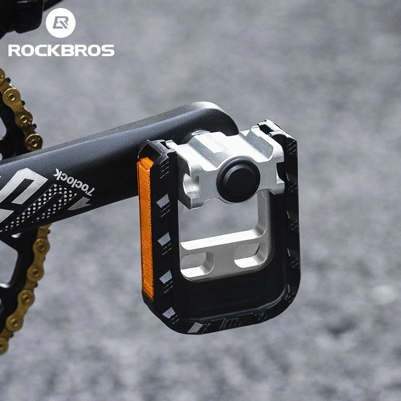 

ROCKBROS Bicycle Pedal Foldable MTB Pedal Anti-slip Self-lubricating Bearings Aluminum Alloy Road Bike Pedal Bicycle Accessories