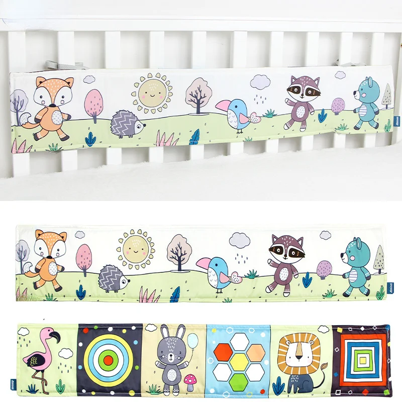 

Cartoon Animal Cloth Book Double-sided Washable Early Education Bed Rail Toy Gift Nordic Style Bed Cloth Book Books for Kids