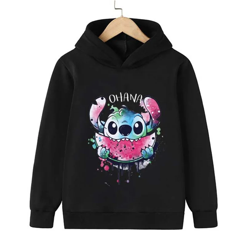 

3-16 Year Children Anime Sweatshirt Boys Girls Lovely Stitch Hoodies Boys Clothes Print Cartoon Graphic Kids Hip Hop Streetwear