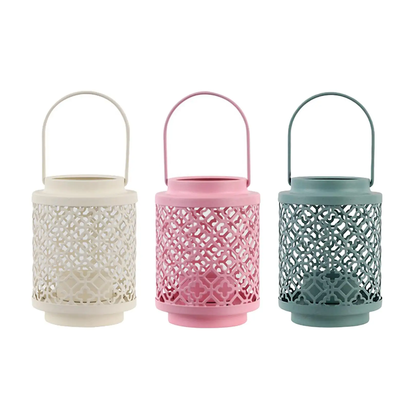 Iron Votive Tealight Candle Holder Candlestick European Style Table Decor Hanging Birdcage Lantern for Fireplace Shelf Wedding