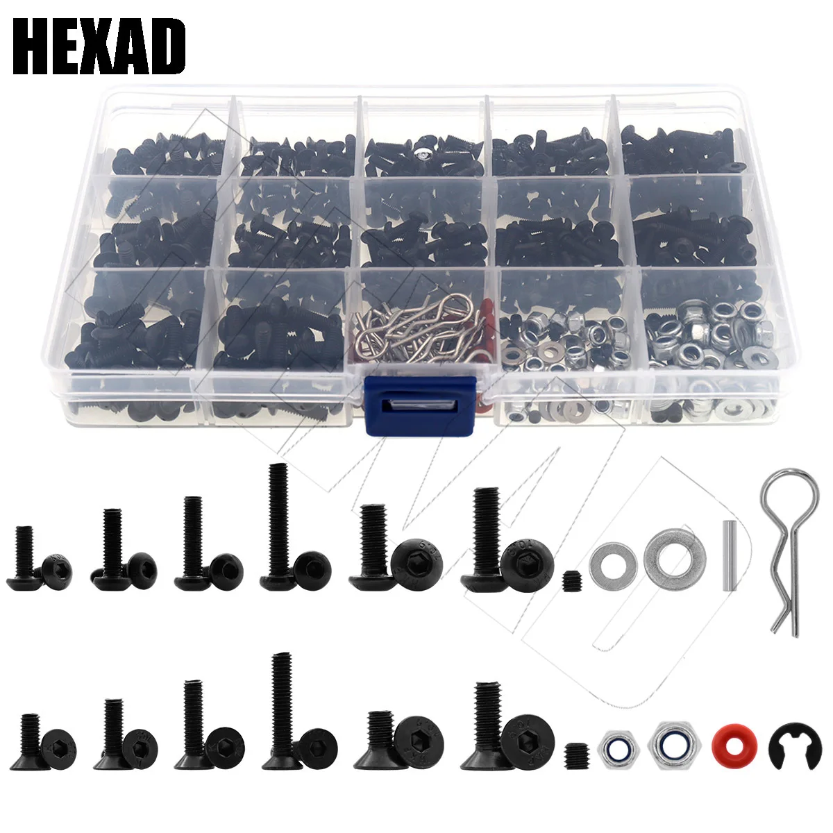 M3 M4 металлические винты фотосессия 1/8 1/10 RC Crawler Car Axial HSP TRX4 SCX10 90046 Redcat Mst RC Car modelремонтные детали, ящик для инструментов