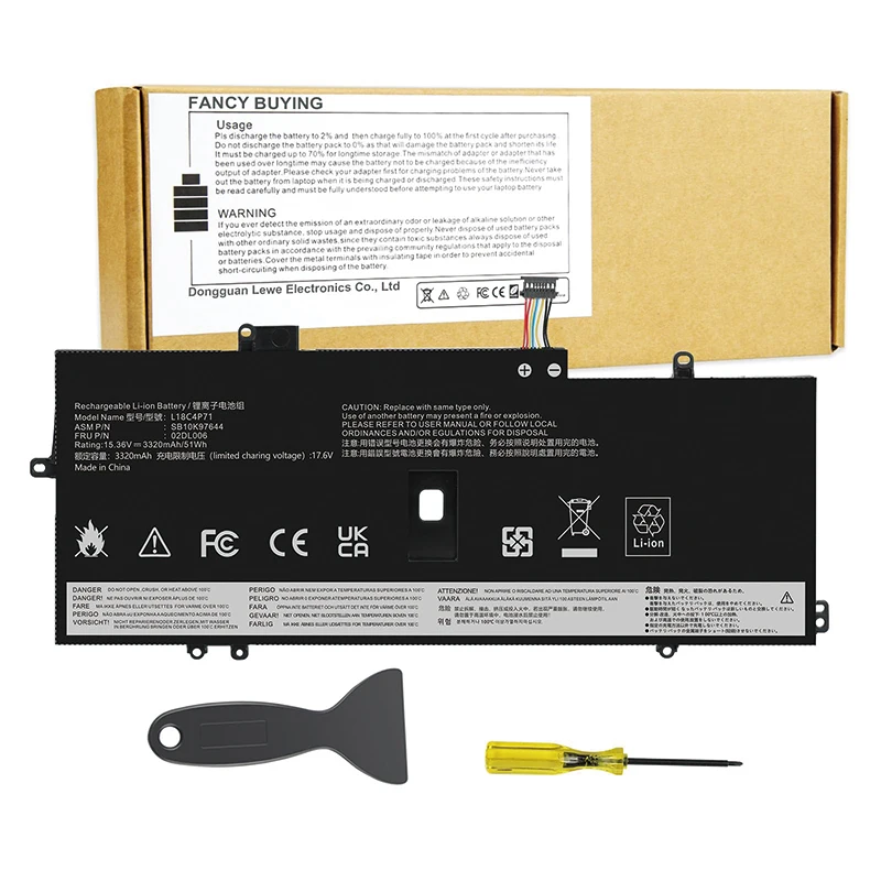Damaite L18C4P71 15 36 В 51 Втч Аккумулятор для ноутбука Lenovo Thinkpad X1 7-го поколения 8-го Yoga