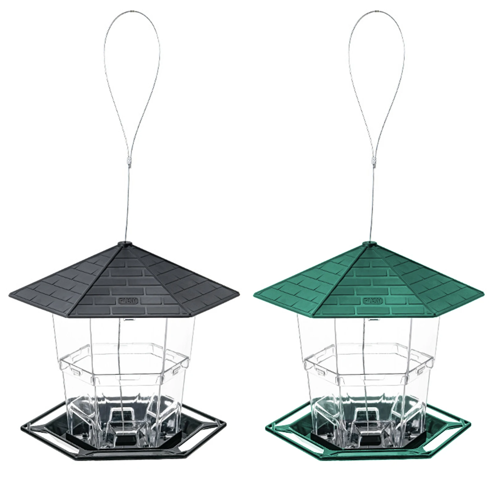 

Уличная кормушка для птиц, кормушка для диких птиц, погодозащищенная, герметичная, прозрачная, с белкой и Колибри, с крышей