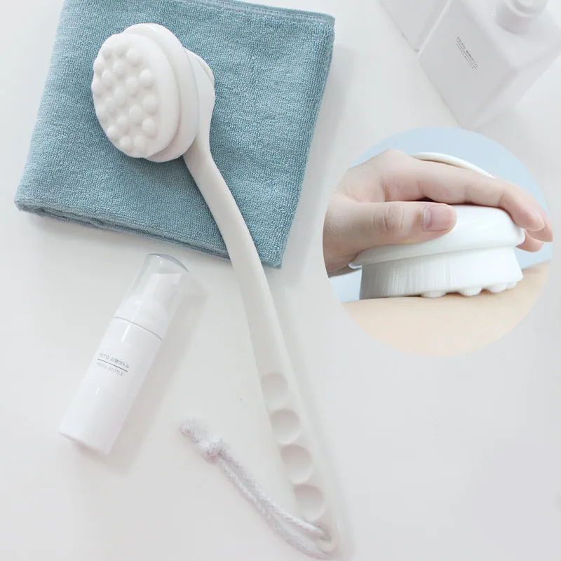 

Japanese Style Bath Brush, Rub Back Towel, Wipe Back Bath Brush, Long Handle Soft Hair Decontamination and Dead Skin Bath Tool