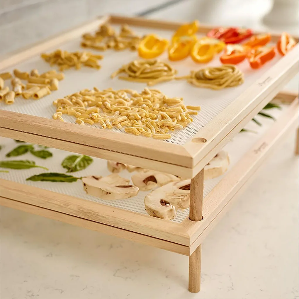 

Pasta Drying Rack Fresh Food Dryer with Countertop Spices Fruit Shelf Noodle Tray Restaurant Cookware single layer