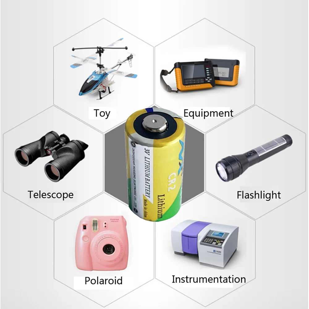 6 шт., литиевая батарея CR2 CR15H270 CR15266, 3 в, 900 мАч