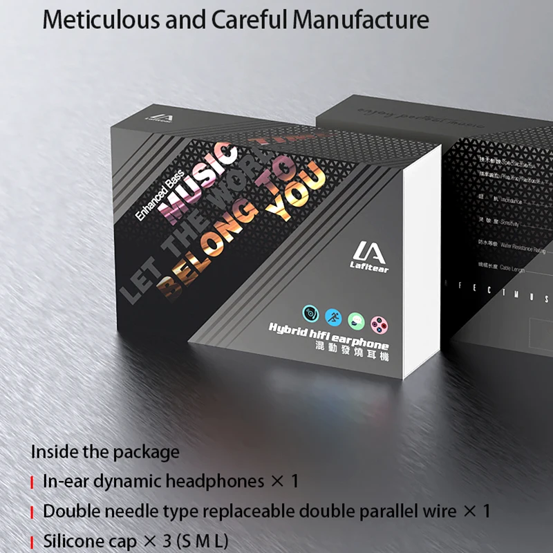 Внешние магнитные динамические наушники Lafitear LM3 1DD наушники-вкладыши 3 5 мм