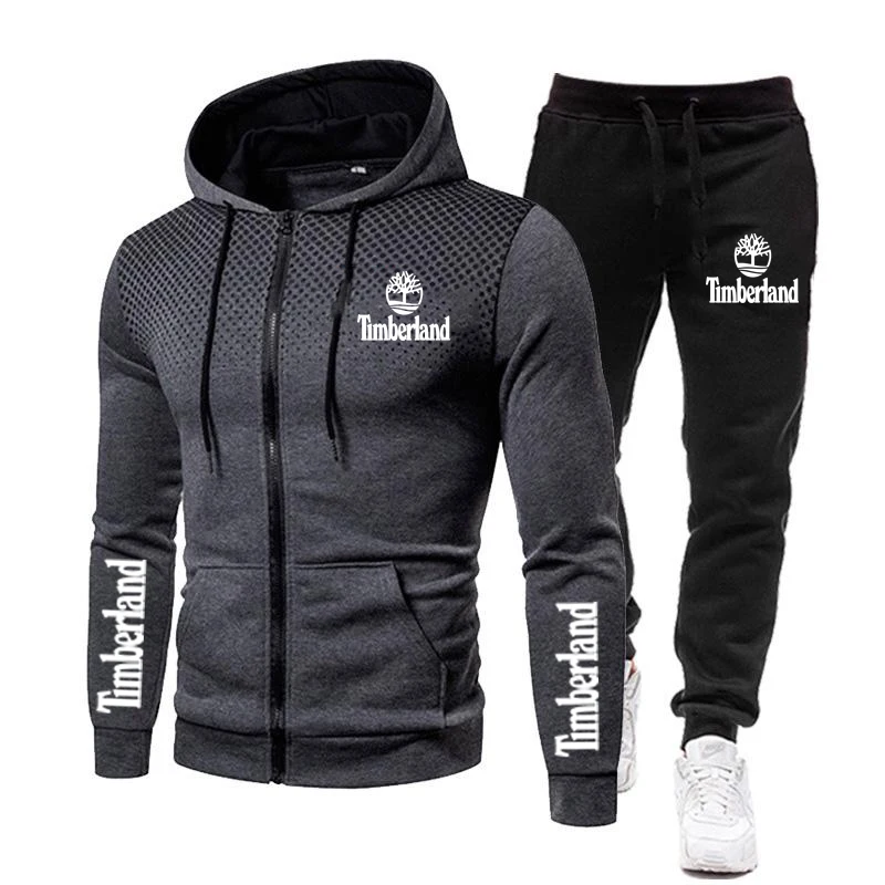 

2022 New Men's Football Sets Zipper Hoodie+Pants Two Pieces Casual Tracksuit Male Sportswear Gym Brand Clothing Sweat Suit